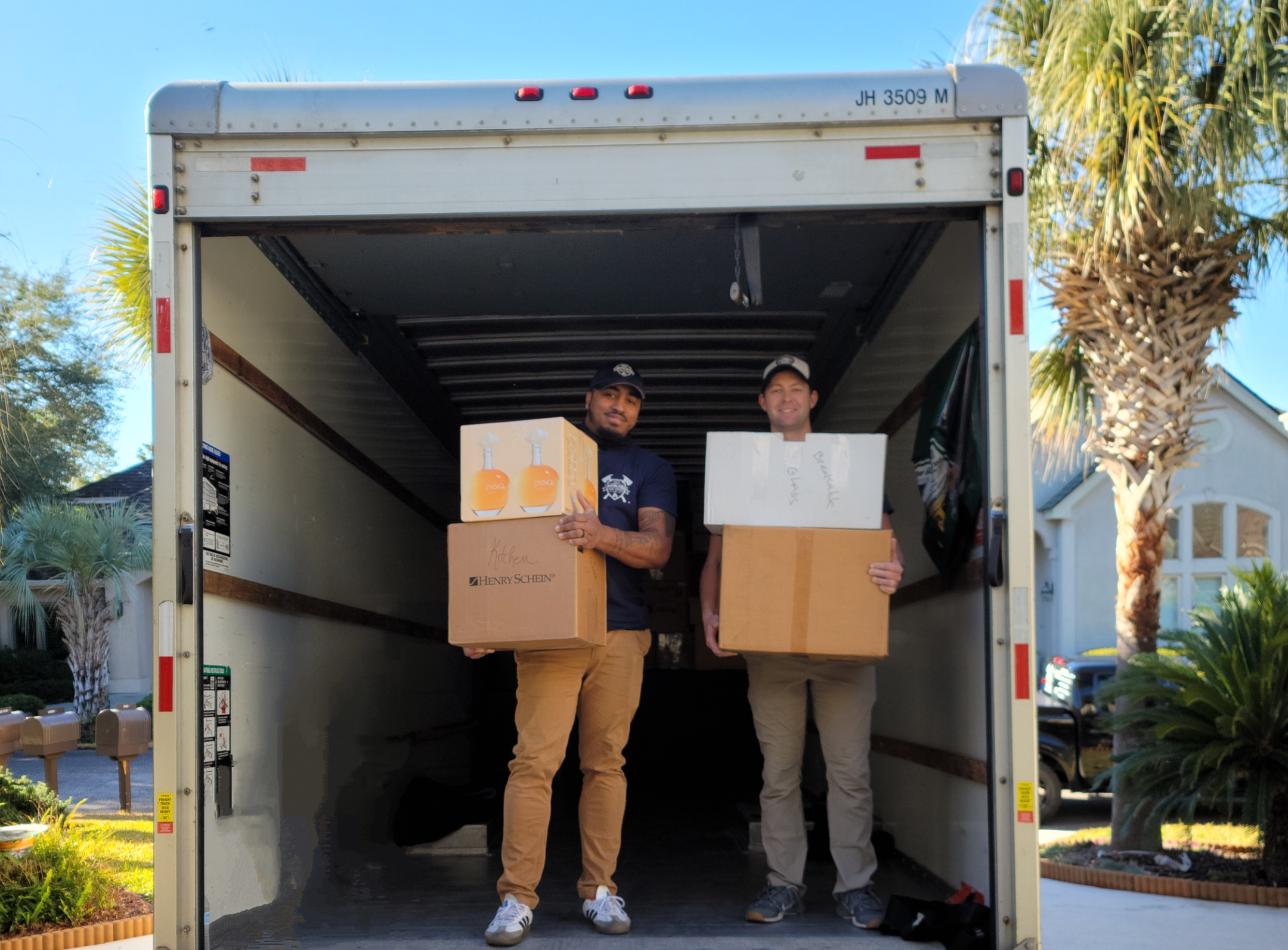 Professional moving team